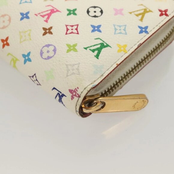 LOUIS VUITTON Monogram Multicolor Zippy Wallet White M60241 LV Auth 128834 - Picture 13 of 15